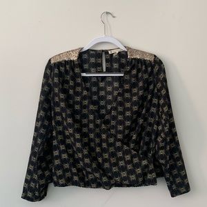 House of Harlow skull and sequin blouse!